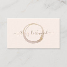 Blush Pink Gold Glitzer Circle Logo Modern