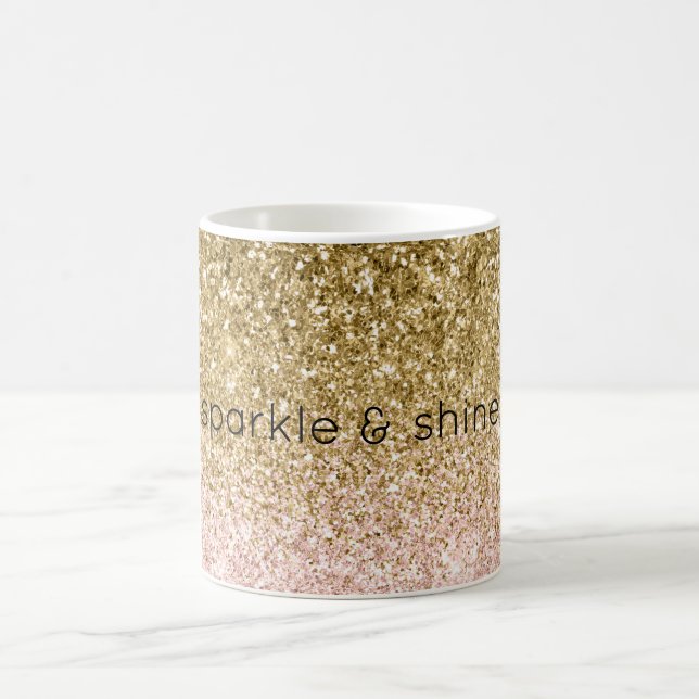 Blush Pink Gold Glitzer Sparkone        Kaffeetasse (Mittel)