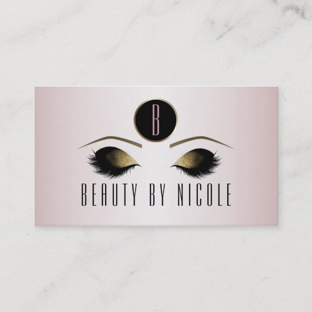 Blush Pink Gold Makeuyes Kundenbindungskarte Treuekarte (Vorderseite)