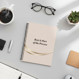 Blush Pink Gold Minimalist Notebook Notizbuch