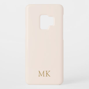 Blush Pink Gold Monogram Initials Girl Case-Mate Samsung Galaxy S9 Hülle