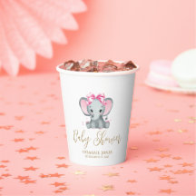 Blush Pink Gold Niedlich Elefant Elegante Babydusc