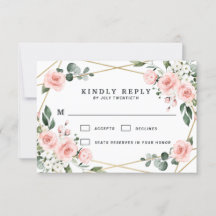 Blush Pink Gold und Weiße Blumengrün Hochzeit