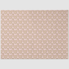 Blush Pink Golden Hearts Seidenpapier