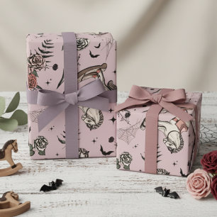 Blush Pink Gothic Baby Rocking Horse Geschenkpapier