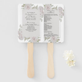 Blush Pink Grau Rose Floral Watercolor Programm Fächer