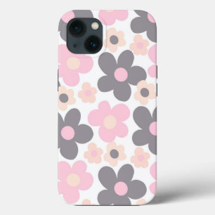 Blush Pink Gray Daisies Retro Dream #1 #retro #art Case-Mate iPhone Hülle