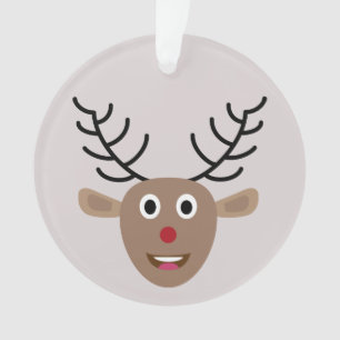 Blush Pink Gray Rentierfest Weihnachten Ornament