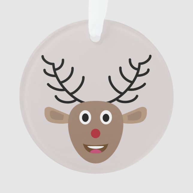Blush Pink Gray Rentierfest Weihnachten Ornament (Vorderseite)