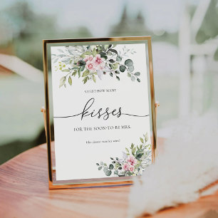 Blush Pink Grünengast Wie viele Kisses signieren Sockelschild