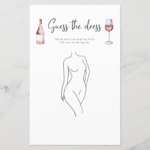Blush Pink Guess The Dress Brautparty Game