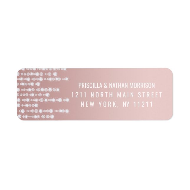 Blush Pink Hanging Diamond Lights Hochzeit (Vorne)