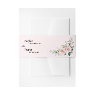 Blush Pink Hochzeit Einladungsbanderole