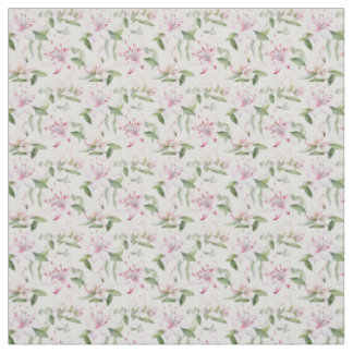 Blush Pink Honeysuckle Watercolor Botanisch Stoff
