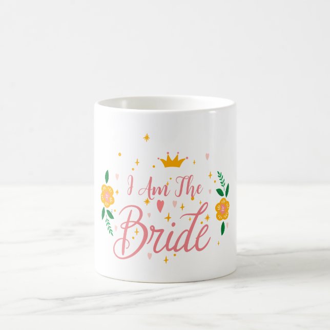 Blush Pink I Be Bride Bachelorette Group Party Kaffeetasse (Mittel)