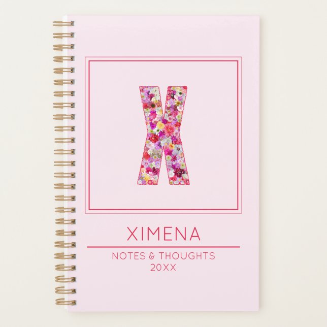 Blush Pink Initial Name Letter X (Devant)