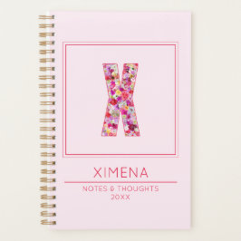 Blush Pink Initial Name Letter X Planer