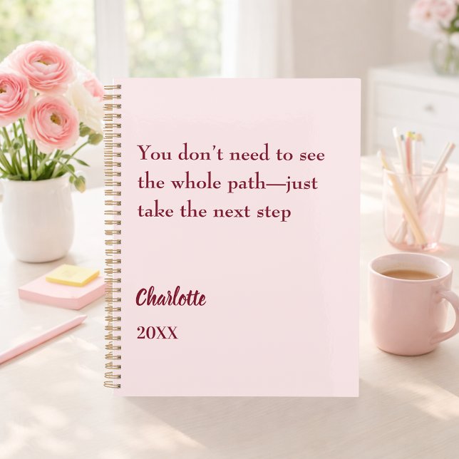 Blush pink inspirational goal quote 2026 planer (Von Creator hochgeladen)