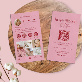Blush Pink Instagram Business Card Visitenkarte
