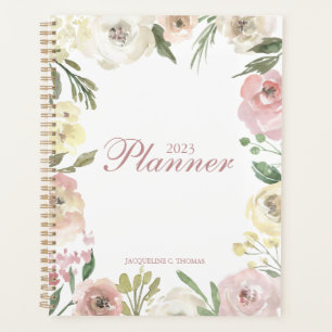 Blush Pink Ivory Floral Chic Personnalisé 2023