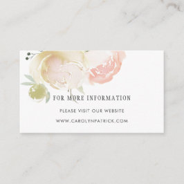 Blush Pink Ivory Peony Wedding Weitere Information Begleitkarte