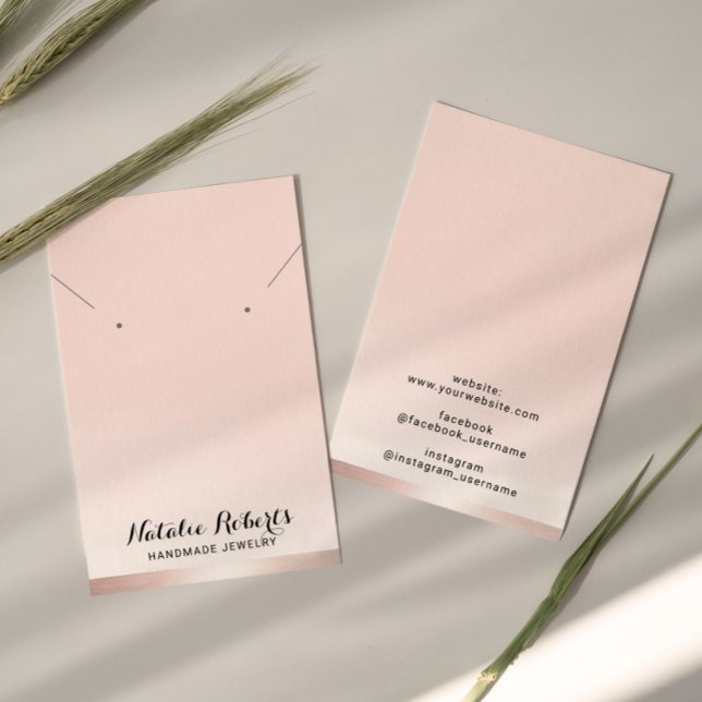 Blush Pink Juwelier mit Nekklace-Display-Karten (Von Creator hochgeladen)