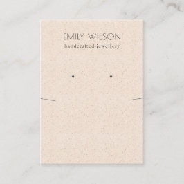 Blush Pink Keramik Textur-Kette Earing-Display Visitenkarte