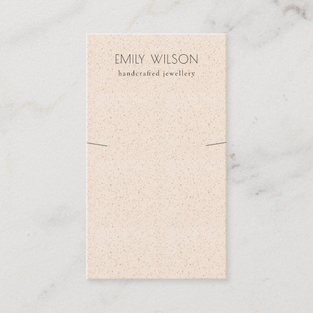 Blush Pink Keramik Textur Nekklace Band Display Visitenkarte (Vorderseite)