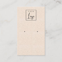 Blush Pink Keramik Textur Ohrring Logo-Anzeige