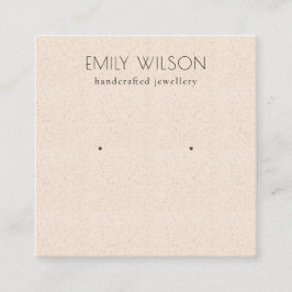 Blush Pink Keramik Texturstruktur Ohrring Display Quadratische Visitenkarte