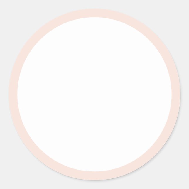 Blush Pink Klassischer Rundaufkleber Runder Aufkleber (Vorderseite)