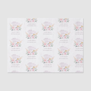 Blush Pink Koch Hat Catering Bloral Roller Seidenpapier