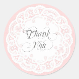 Blush Pink Lace Doily Danke Stickers