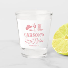 Blush Pink Letztes Rodeo Cowgirl Junggeselinnen-Ab Schnapsglas