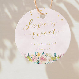 Blush Pink Liebe ist süße Hochzeitssonne Geschenkanhänger