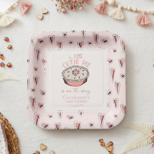 Blush Pink Little Süsse Pie Fall Baby Dusche Pappteller