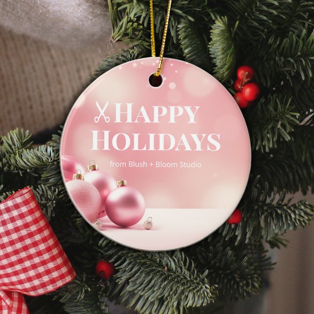 Blush Pink Logo Ornament for Salons (Von Creator hochgeladen)