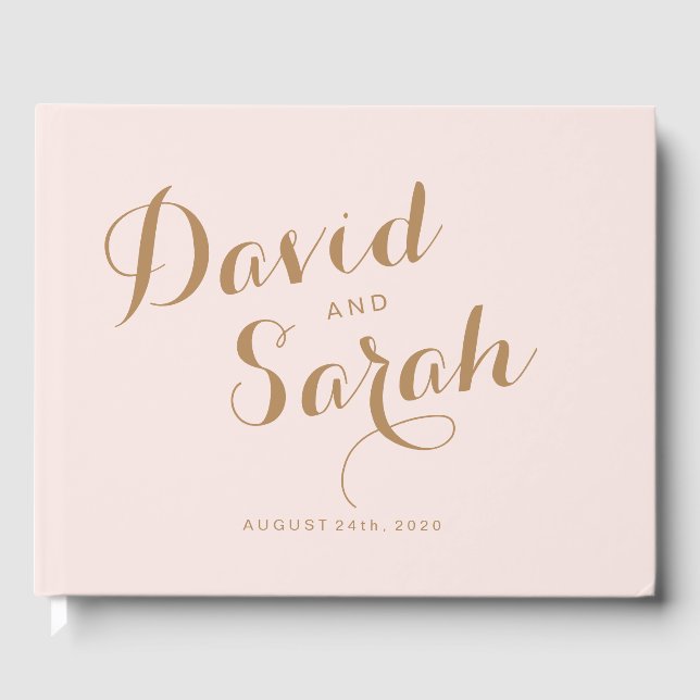 Blush Pink Mariage livre d'hôte (Recto)
