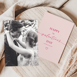 Blush Pink Minimal 1. Valentintagskarte Feiertagskarte