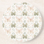 Blush Pink Mint Green Butterflies  Getränkeuntersetzer<br><div class="desc">Blush Pink Mint Green Butterflies</div>