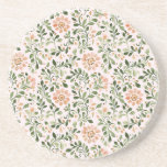 Blush Pink Mint Green Butterfly Getränkeuntersetzer<br><div class="desc">Blush Pink Peach Flowers Green Leaves</div>