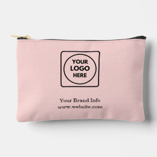 Blush Pink Modern Benutzerdefiniertes Business-L Zubehörtasche