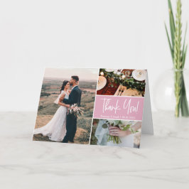 Blush Pink Modern Vielen Dank, dass Sie Hochzeit s Karte