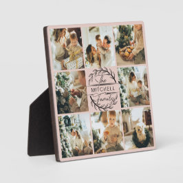 Blush Pink Moderne, benutzerdefinierte Familie Fot Fotoplatte