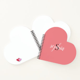 Blush Pink Modernes, elegantes Monogram Name Scrip Notizbuch