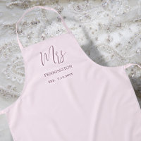 Blush Pink "Mrs." Wedding Dress Protector Schürze