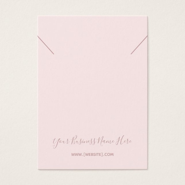 Blush Pink Necklack Pendant-Grafikkarte (Vorderseite)