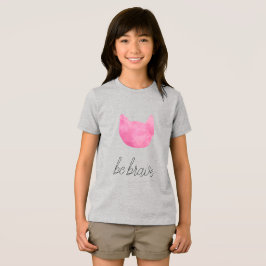Blush Pink Ombre Katze mutig sein Tri-Blend Shirt