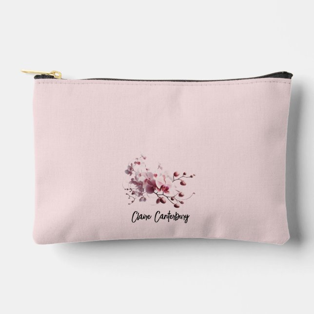 Blush Pink Orchid Stem Naturaccessoires Beutel (Vorderseite)