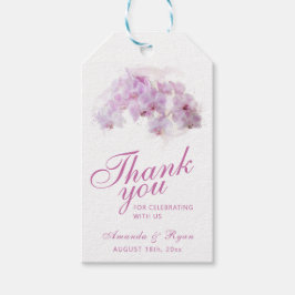 Blush Pink Orchid Wasserfarbe Blume Blumenzehen Geschenkanhänger